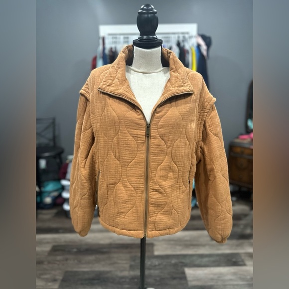 Matilda Jane Good Hart GH Yarrow Convertible Quilted Zip-Up Jacket M Medium - Picture 3 of 9